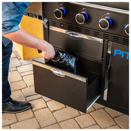 Pit Boss Portable Gas Ultimate Plancha 5 Burner with Cart 30mb with Manifold kit