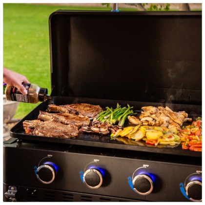 Pit Boss Portable Gas Ultimate Plancha 5 Burner with Cart 30mb with Manifold kit