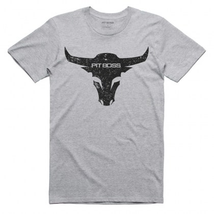 Pit Boss Bull T-Shirt, Grey Heather - Men's LG 