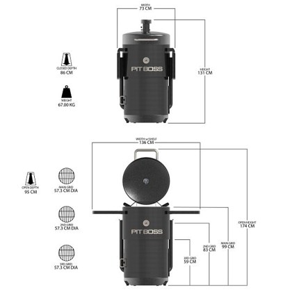 Pit Boss Portable Charcoal Grill Champion Charcoal Barrel Smoker