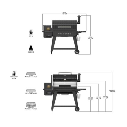 Pit Boss Wood Pellet Grill PRO 1600 Wifi