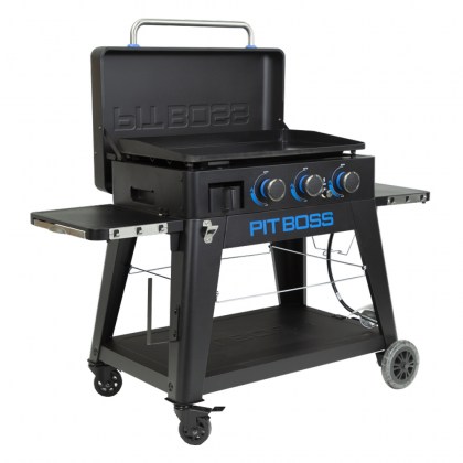 Pit Boss Portable Gas Ultimate Plancha:  3 Burner with Cart (30mb, with Manifold kit)