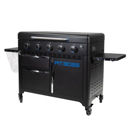 Pit Boss Portable Gas Ultimate Plancha:  5 Burner with Cart (30mb, with Manifold kit)
